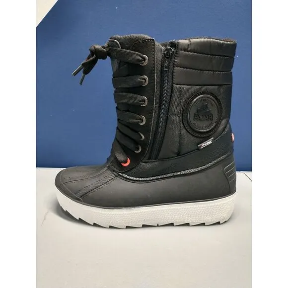 Pajar Ankle Duck Boots Womens Size‎ 6 Black Waterproof Round Toe Lace Up