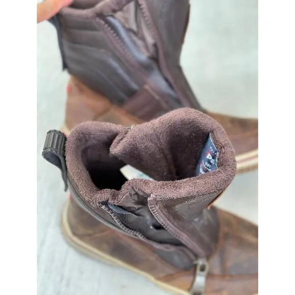 Pajar Canada Ankle Boots Men's 9-9.5 Waterproof Impermeable Brown Leather Zipper