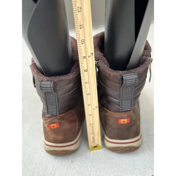 Pajar Canada Ankle Boots Men's 9-9.5 Waterproof Impermeable Brown Leather Zipper