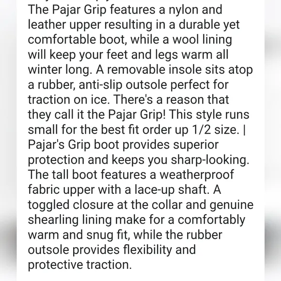 Pajar Canada Children's Grip Snow/Ice Boots, size 3.5