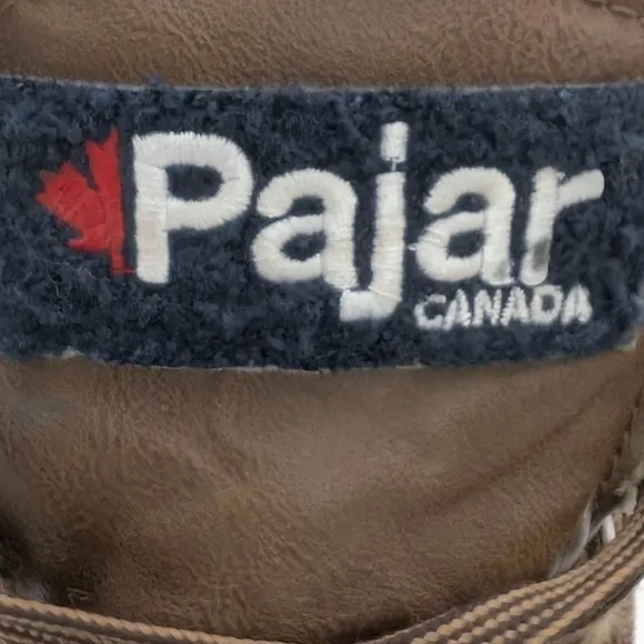 Pajar Canada Genaro Men’s Brown Fur Lined Waterproof Snow Boots Size 9-9.5 EUC