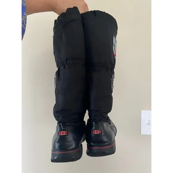 Pajar Canada Womens Snow Boots WATER PROOF Sherpa Lined Lace Up Toggle 8-8.5US