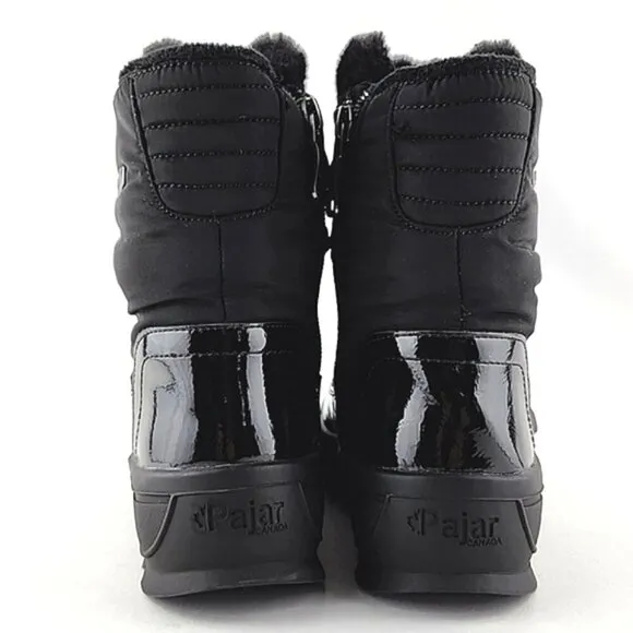 PAJAR Youth Tacey Black Winter Waterproof Zip Up Boot Thermal -30°C Size US 1.5
