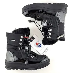 PAJAR Youth Tacey Black Winter Waterproof Zip Up Boot Thermal -30°C Size US 1.5