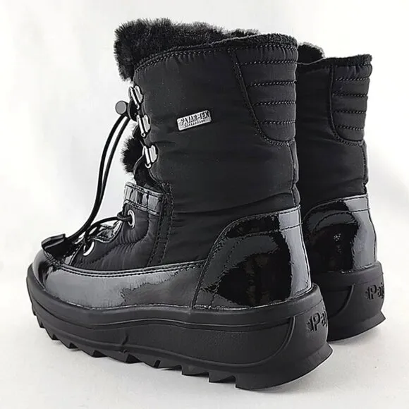 PAJAR Youth Tacey Black Winter Waterproof Zip Up Boot Thermal -30°C Size US 1.5