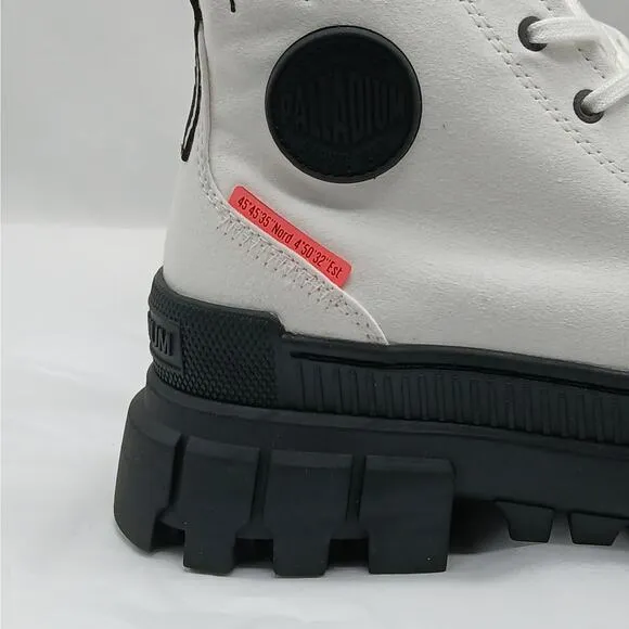 Palladium Revolt Hi TX Combat Boots Women 9 White Chunky Platform Gorpcore