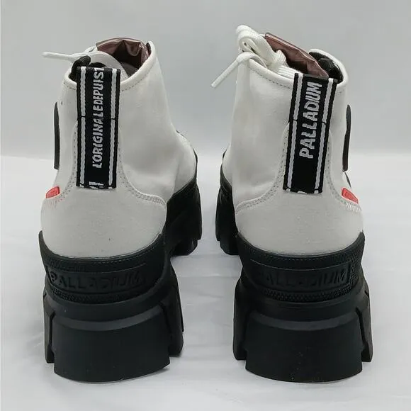 Palladium Revolt Hi TX Combat Boots Women 9 White Chunky Platform Gorpcore