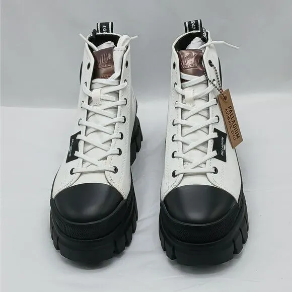 Palladium Revolt Hi TX Combat Boots Women 9 White Chunky Platform Gorpcore
