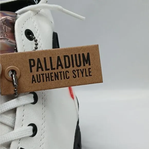 Palladium Revolt Hi TX Combat Boots Women 9 White Chunky Platform Gorpcore