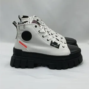 Palladium Revolt Hi TX Combat Boots Women 9 White Chunky Platform Gorpcore
