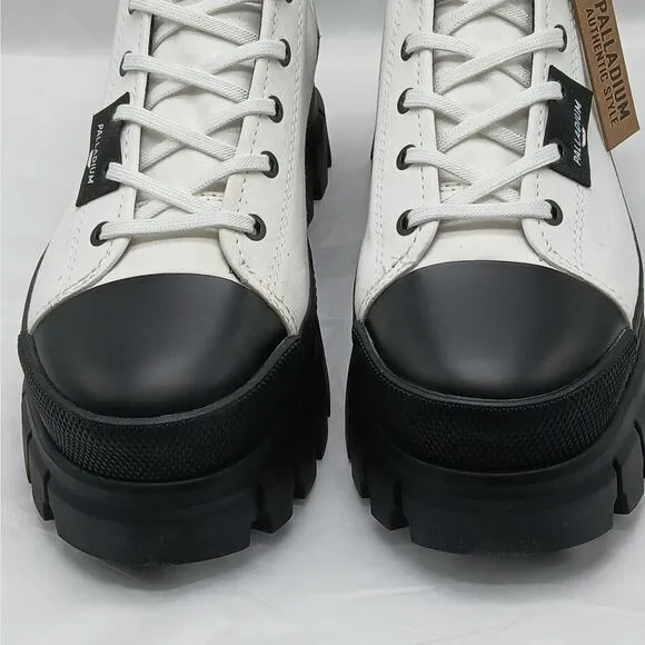 Palladium Revolt Hi TX Combat Boots Women 9 White Chunky Platform Gorpcore