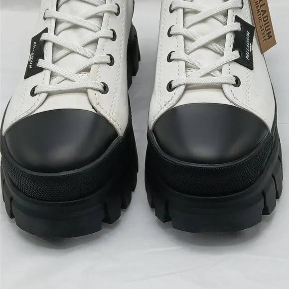 Palladium Revolt Hi TX Combat Boots Women 9 White Chunky Platform Gorpcore