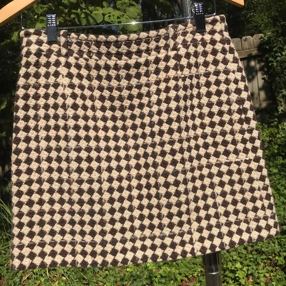 Paul &amp; Joe Sister Wool Tweed Houndstooth Skirt France