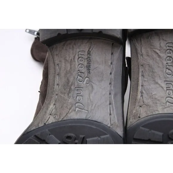 Paul Green Adison Engineer Boots Buckle Pull On Suede Women's UK 6 Us 8.5