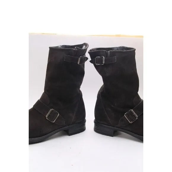 Paul Green Adison Engineer Boots Buckle Pull On Suede Women's UK 6 Us 8.5