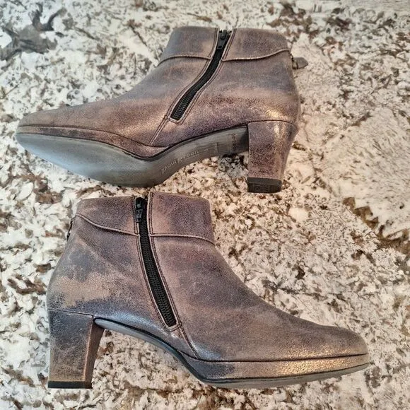 Paul Green Ankle Boots Gray Metallic color size 6UK/8.5 US
