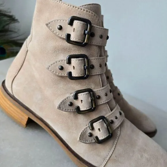 Paul Green Anne Boots Sahara Suede 8.5