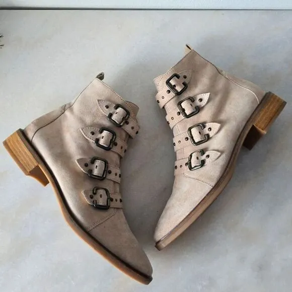 Paul Green Anne Boots Sahara Suede 8.5