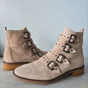 Paul Green Anne Boots Sahara Suede 8.5