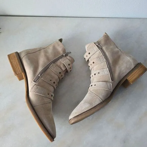 Paul Green Anne Boots Sahara Suede 8.5