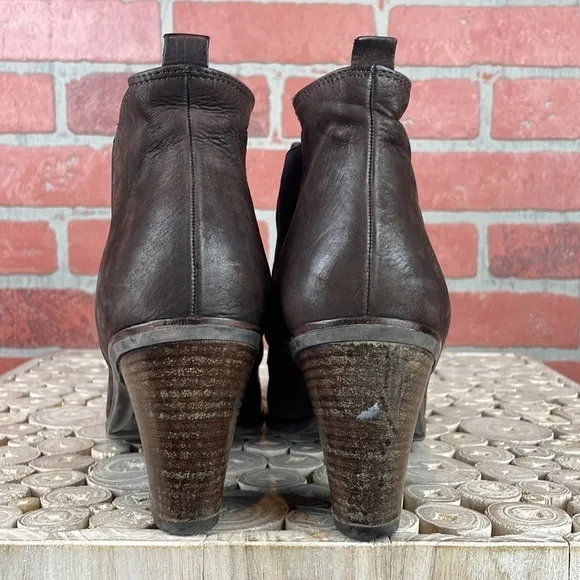 Paul Green Jano Brown Suede Chunky Heel Chelsea Slouchy Ankle Boots 9.5