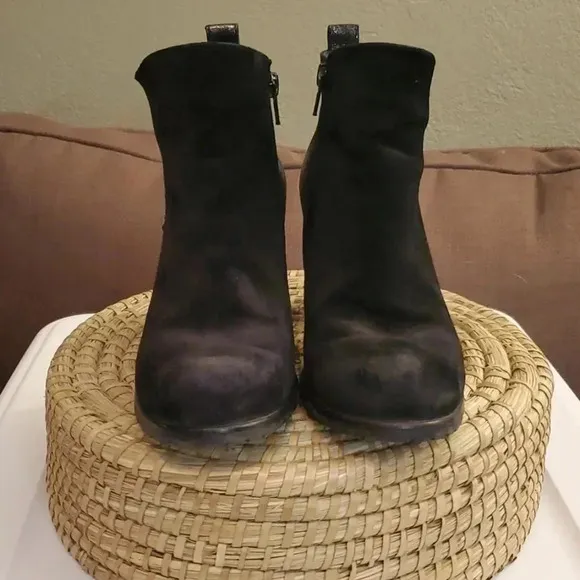 Paul Green leather and suede heeled ankle booties US size 6