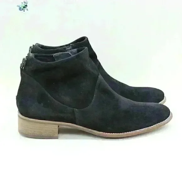 Paul Green Women’s Black Suede Leather Zip Ankle Fashion Boots Size UK 6.5/US8.5