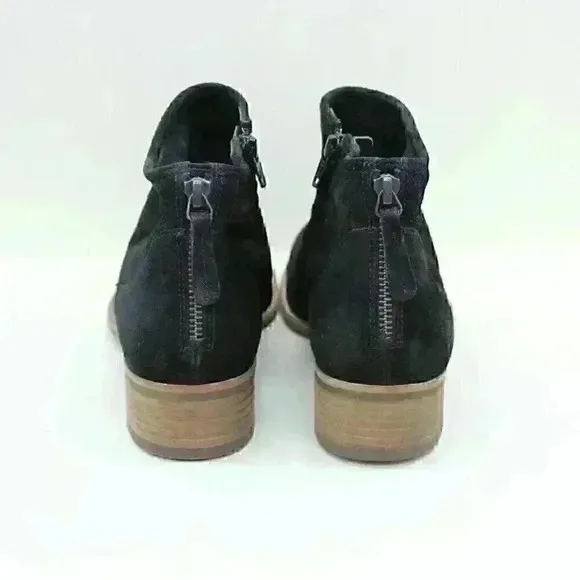 Paul Green Women’s Black Suede Leather Zip Ankle Fashion Boots Size UK 6.5/US8.5