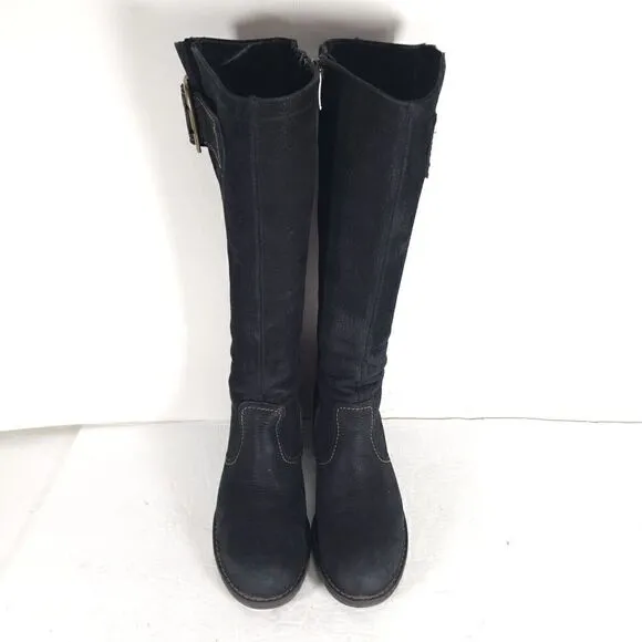 Paul Green Women’s Kendra US8 UK5,5 Knee High Buckle Leather Black Riding Boots