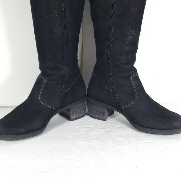 Paul Green Women’s Kendra US8 UK5,5 Knee High Buckle Leather Black Riding Boots