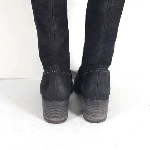 Paul Green Women’s Kendra US8 UK5,5 Knee High Buckle Leather Black Riding Boots