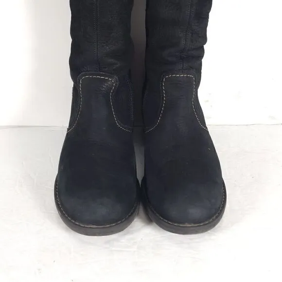 Paul Green Women’s Kendra US8 UK5,5 Knee High Buckle Leather Black Riding Boots