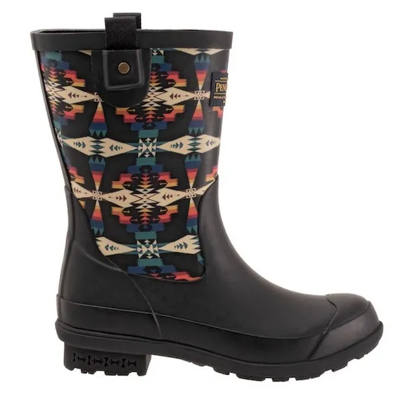 Pendleton Tucson Mid Rain Black Boots Size 10 NIB
