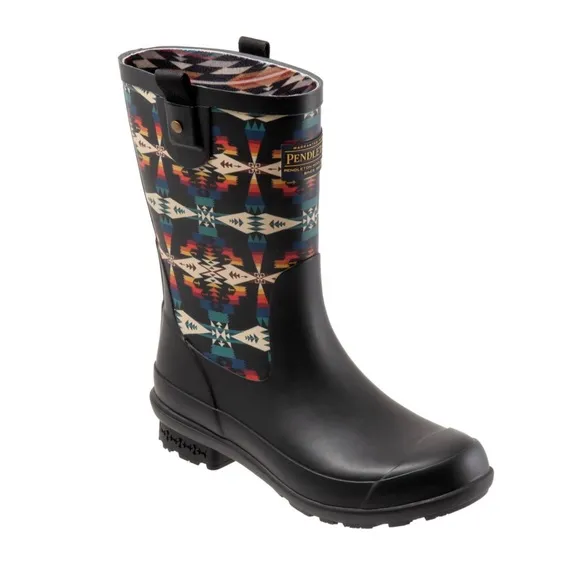 Pendleton Tucson Mid Rain Black Boots Size 10 NIB