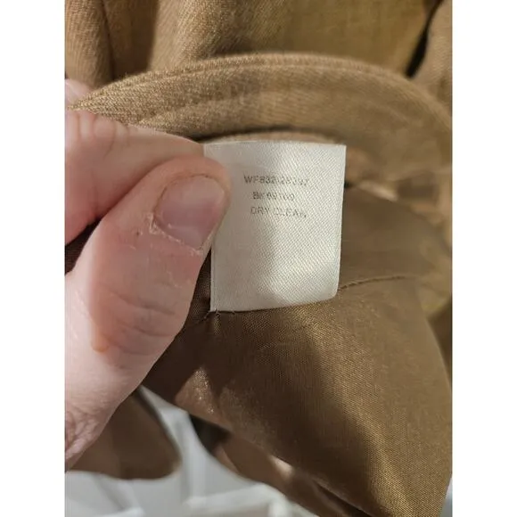 Pendleton Women's 100% Virgin Wool Collar Blazer, Camel Tan, Size 16W