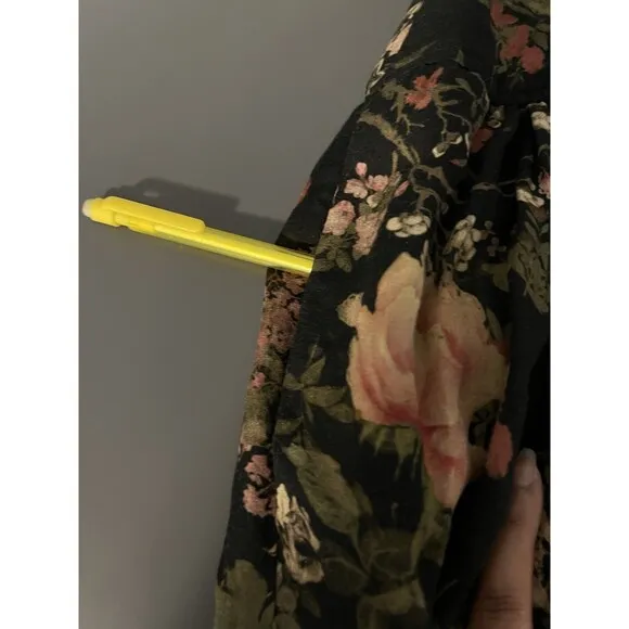 Peruvian Connection Bloomsbury Maxi Skirt – Size 8 – Black Floral Boho