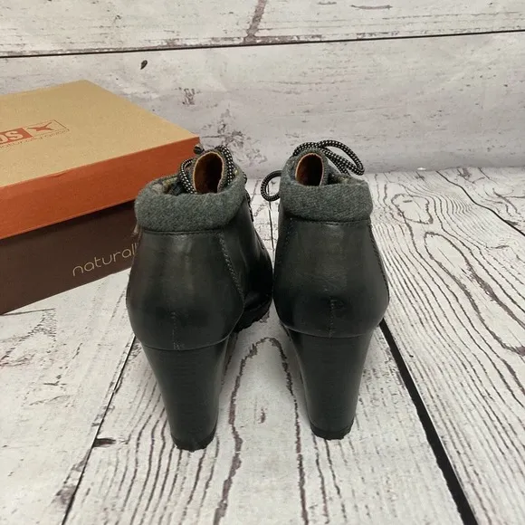 Pikolinos Boots Womens Size 11 Connelly W3E-7609c1 Lead Gray Block‎ Heel Tie