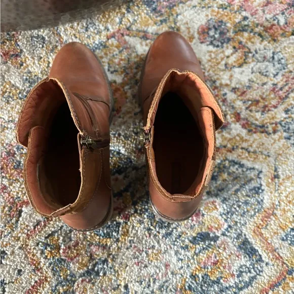 Pikolinos Womens Boot brown leather zip size 8.5