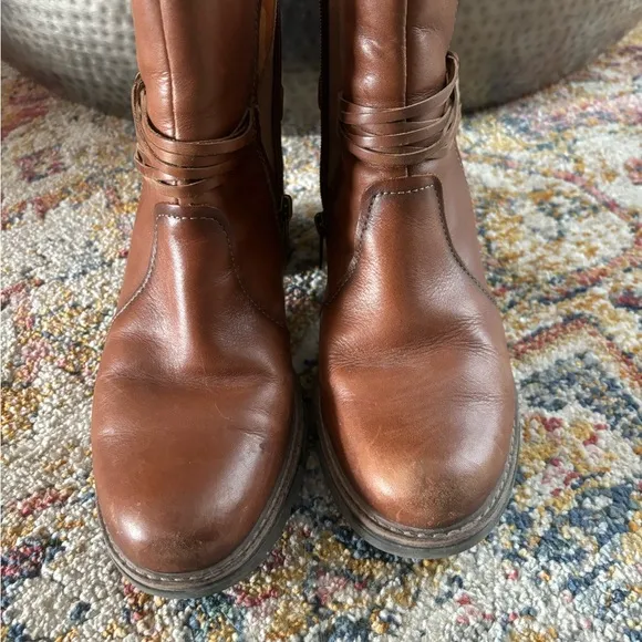 Pikolinos Womens Boot brown leather zip size 8.5