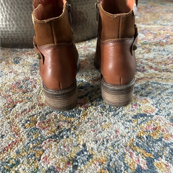 Pikolinos Womens Boot brown leather zip size 8.5