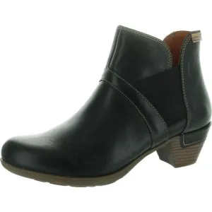 Pikolinos Womens Rotterdam 902 Black Zipper Leather Ankle Boots NWOB