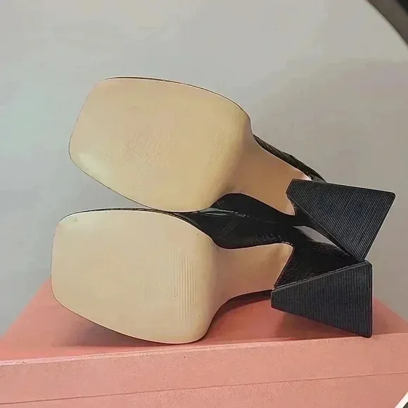 Platform black boots new with box