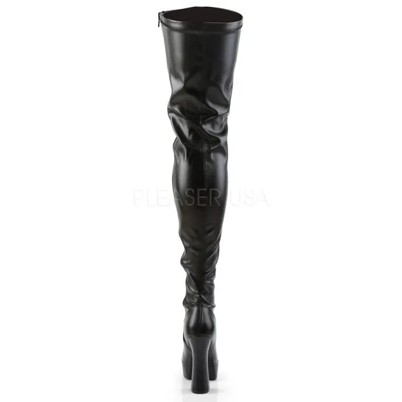 Platform Stretch Heel Thigh High Boots