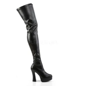 Platform Stretch Heel Thigh High Boots