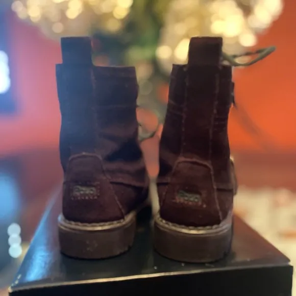 Polo by Ralph Lauren Suede Leather Boys Radbourne Boots Double Strap