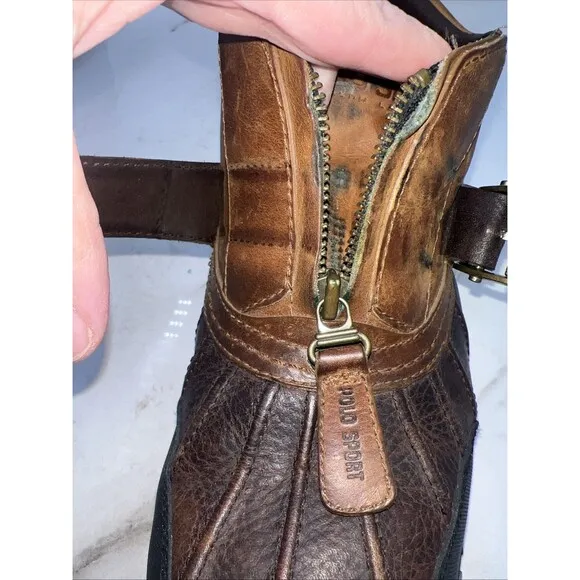 Polo Ralph Lauren Boots Mens 8.5 Dover III Leather Duck Boots