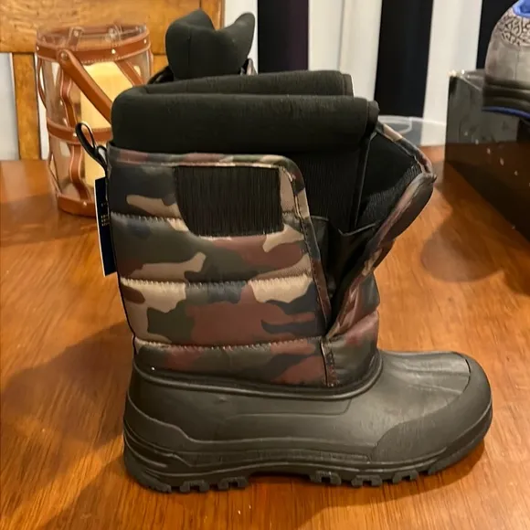 Polo Ralph Lauren Hamilten EZ snow boots new black camo Youth Boys Kids Size 6