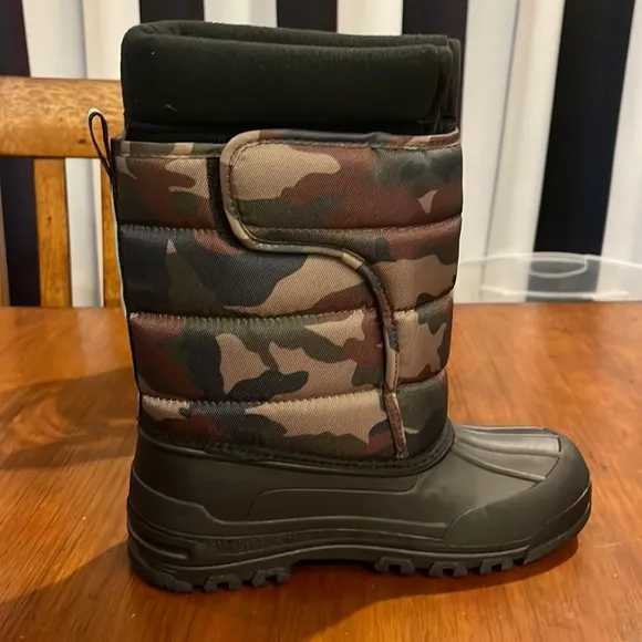Polo Ralph Lauren Hamilten EZ snow boots new black camo Youth Boys Kids Size 6