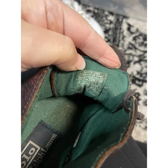 Polo Ralph Lauren Leather Boots Boys Kids Size 6
