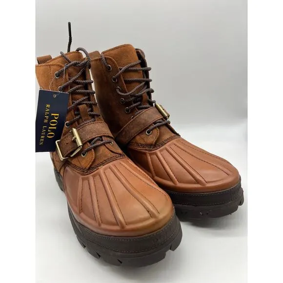 Polo Ralph Lauren Oslo High Waterproof Leather Suede Boots Men's Size 11.5D.